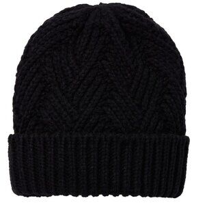 NWT Northeast Outfitters Cozy Cabin Diamond Weave Black Winter Beanie